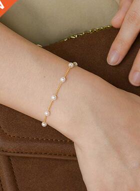 New Simple Sreetwear Elegant Pearl bracelets Silver Color Be