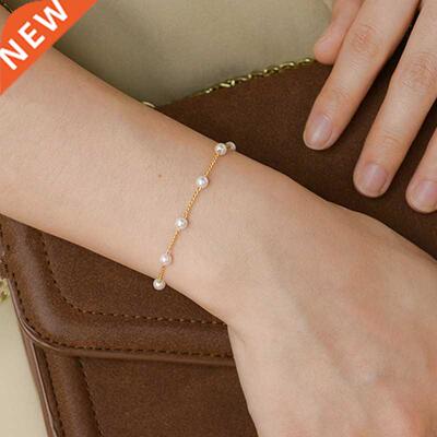 New Simple Sreetwear Elegant Pearl bracelets Silver Color Be