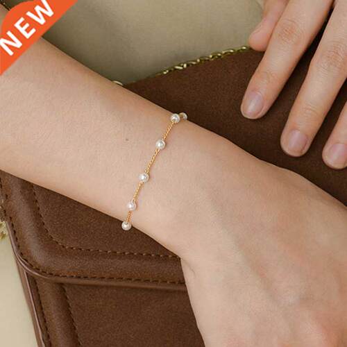 New Simple Sreetwear Elegant Pearl bracelets Silver Color Be