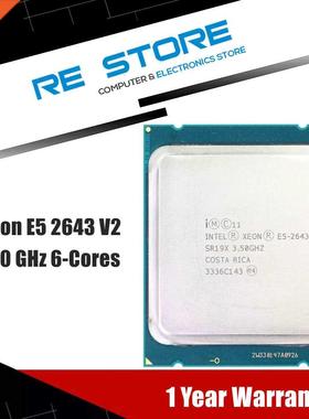 Intel Xeon CPU processor E5 2643 V2 SR19X 3.50GHz 6-Cores 25