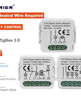 ZigBee 3.0 Smart Switch Module No Neutral Wire Required Smar