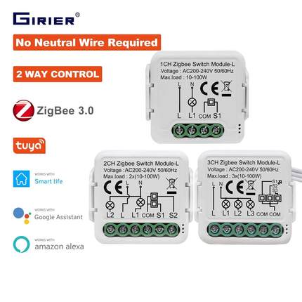 ZigBee 3.0 Smart Switch Module No Neutral Wire Required Smar