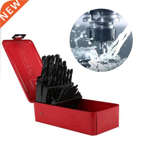 25pcs HSS Drill Bit Kit High-Speed Steel Straight Shank Twis
