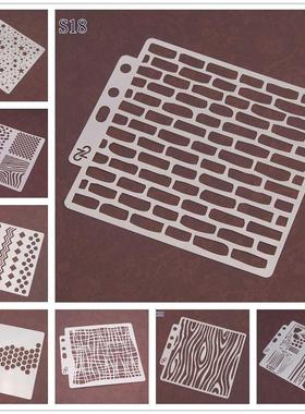 (26 Styles) Geometry Graphics Stencils Painting Embossing D