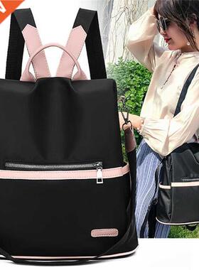 2021 Casual Oxford Backpack Women Black Waterproof Nylon Sch