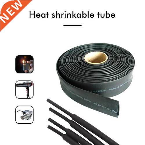 1M/5M Black Thermoresstant Heat Shrnk Tube Wre Cable slee