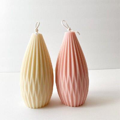 Geometric 3D Pear Silicone Candle Making Mold  Resin