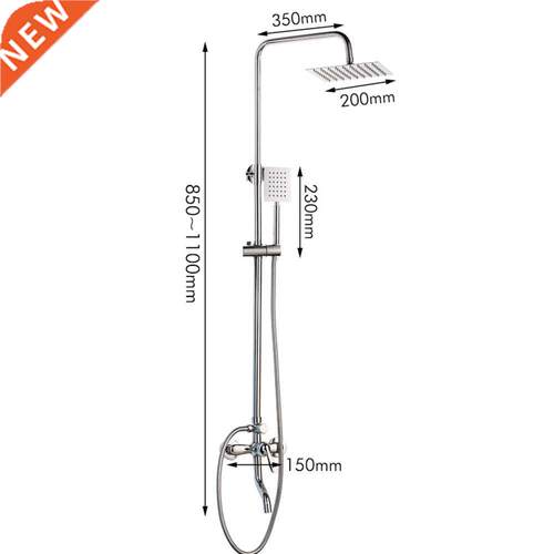 Luxury Chrome Polished Rainfall Wall Mounted Bathroom Showe