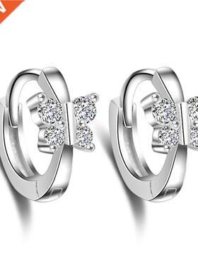Fshion Jewelry 925 Sterling Silver Errings, Flowers Inlid