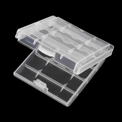 White Battery Storage Box Hard Case Cover Holder for 4 pcs A