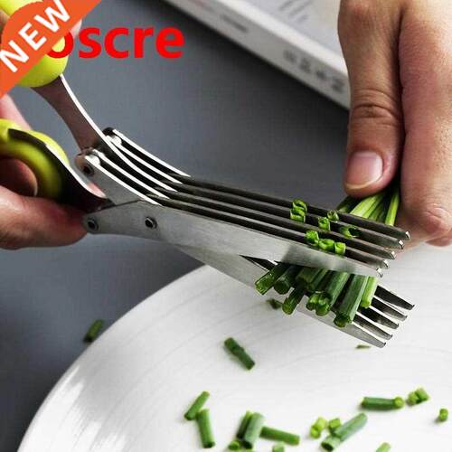 Stanless Steel Vegetable Scssors 5 Blades Scallon Scssor
