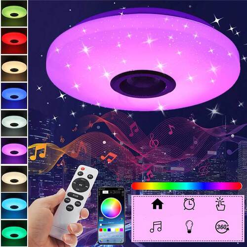 60W RGB Dimmable Music Ceiling lamp Remote&APP control Ceili