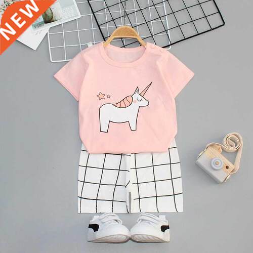 Baby Girl Clothes Children's Suit Baby Cotton Short Sleeve 2
