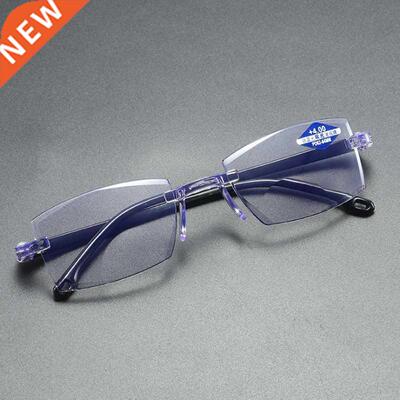 1PC Ultralight Rimless Reading Glasses Anti Blue Light Radia