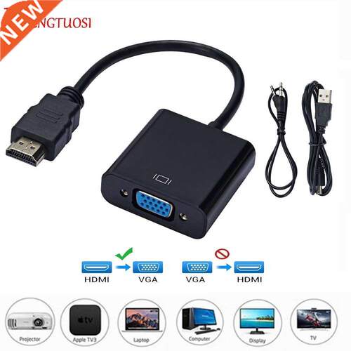 FANGTUOSI HDMI to VGA Adapter Male To Famale Converter Adap