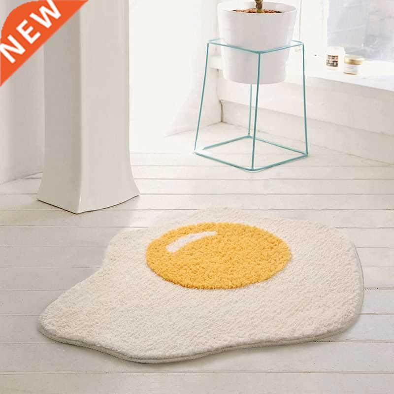 Poached Egg Carpet Anti-slip Floor Mat Ins Nordic Doormat So - 实物图