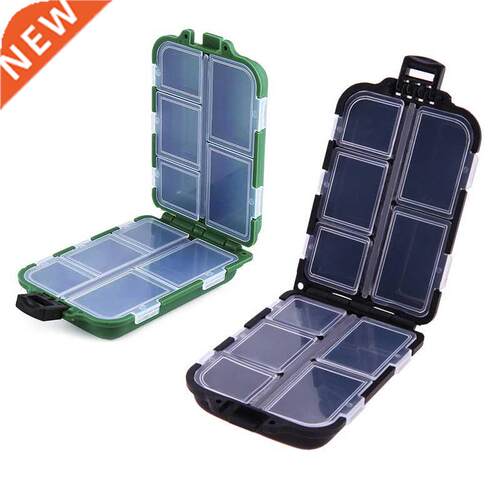 1Pc 10 Compartments Fishing Lure Tackle Hook Bait Storage Bo