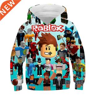 Cartoon Shooting Game Printing Spring Hoodies Kids Robloxing
