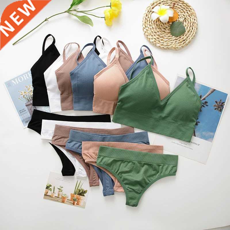 SALSPOR Seamless Bra Panties Set Underwear Set Women Wireles