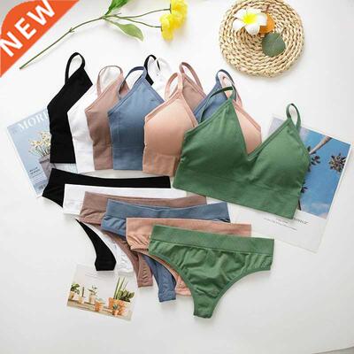 SALSPOR Seamless Bra Panties Set Underwear Set Women Wireles