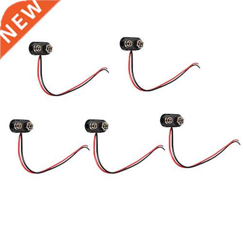 9V 5pcs HardPP Clip T-type Snap On Connector 150mm Cable L
