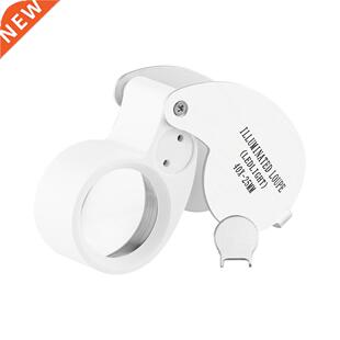 Mini 40x25mm Jewelry Jade Magnifier loupe with light