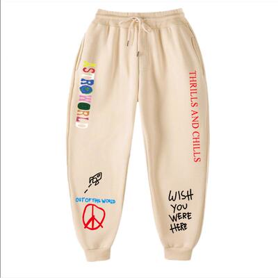 Autumn Winter Pants Men Women TRAVIS SCOTT ASTROWORLD Letter