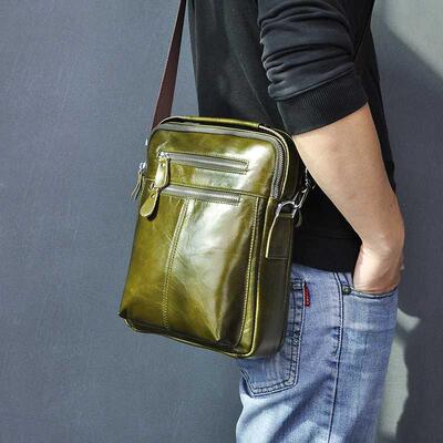 Quality Original Leather Male Casual Shoulder Messenger bag