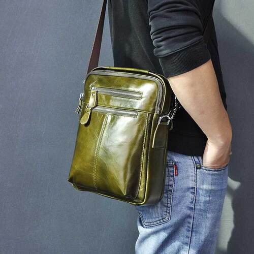 Quality Original Leather Male Casual Shoulder Messenger bag