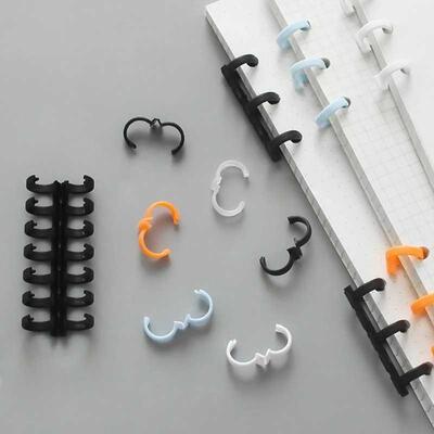 10Pcs Plastic Coil Spring Spiral Ring Binding Strip Rings 30
