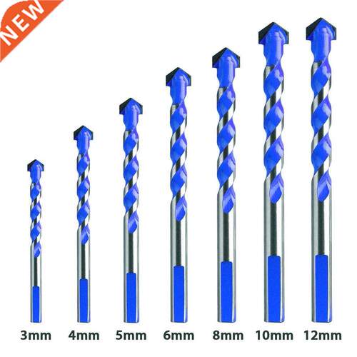 7Pcs 3-12mm Trangle Drll Bt Set Multfunctonal Glass Cer
