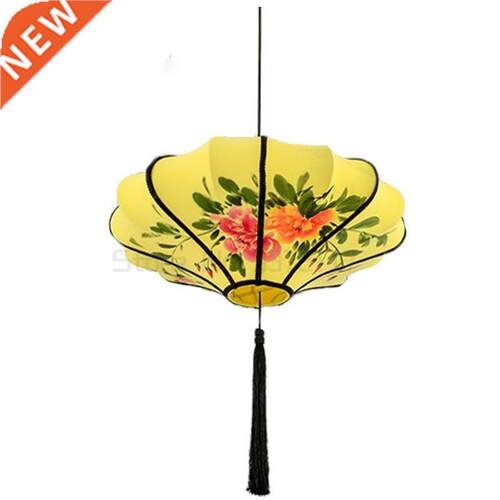 Chinese style new Chinese cloth lamp Creative hand painted