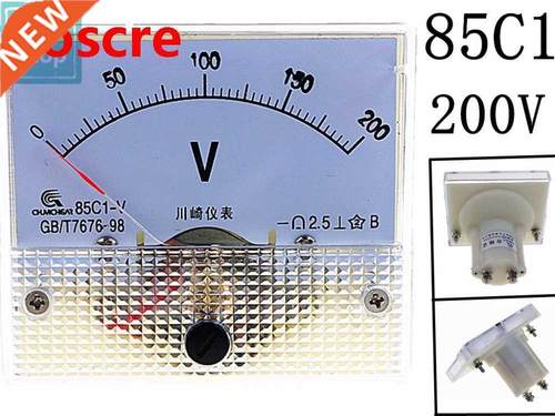 1PCS 85C1 200V Analogue DC Voltage Needle Panel Meter Voltme