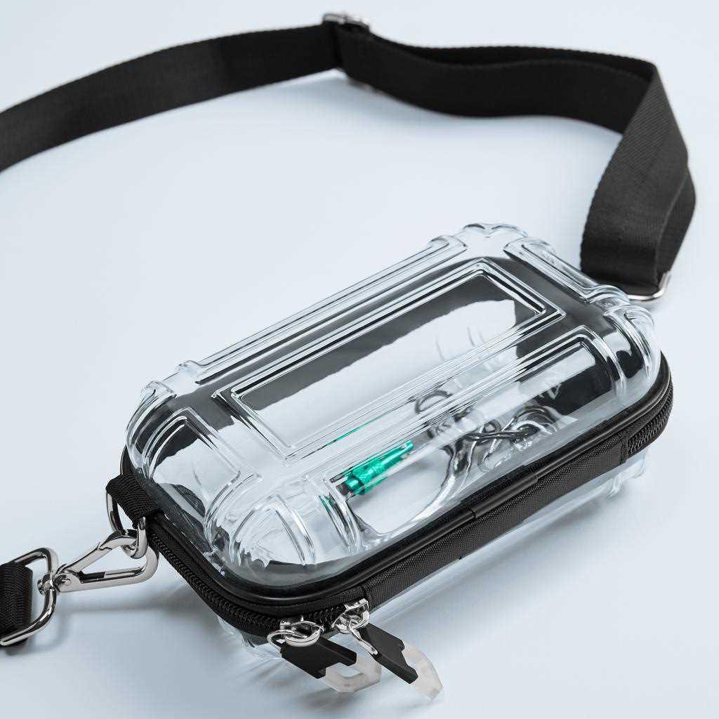 PVC Box Shoulder Bag For Women Transpent Acrylic Waist Bag
