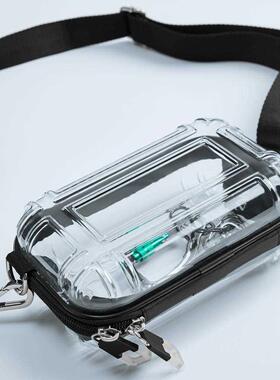 PVC Box Shoulder Bag For Women Transpent Acrylic Waist Bag