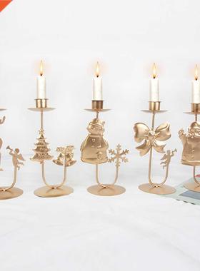 Christmas Wrought Iron Candle Holder Ornament Christmas Cand