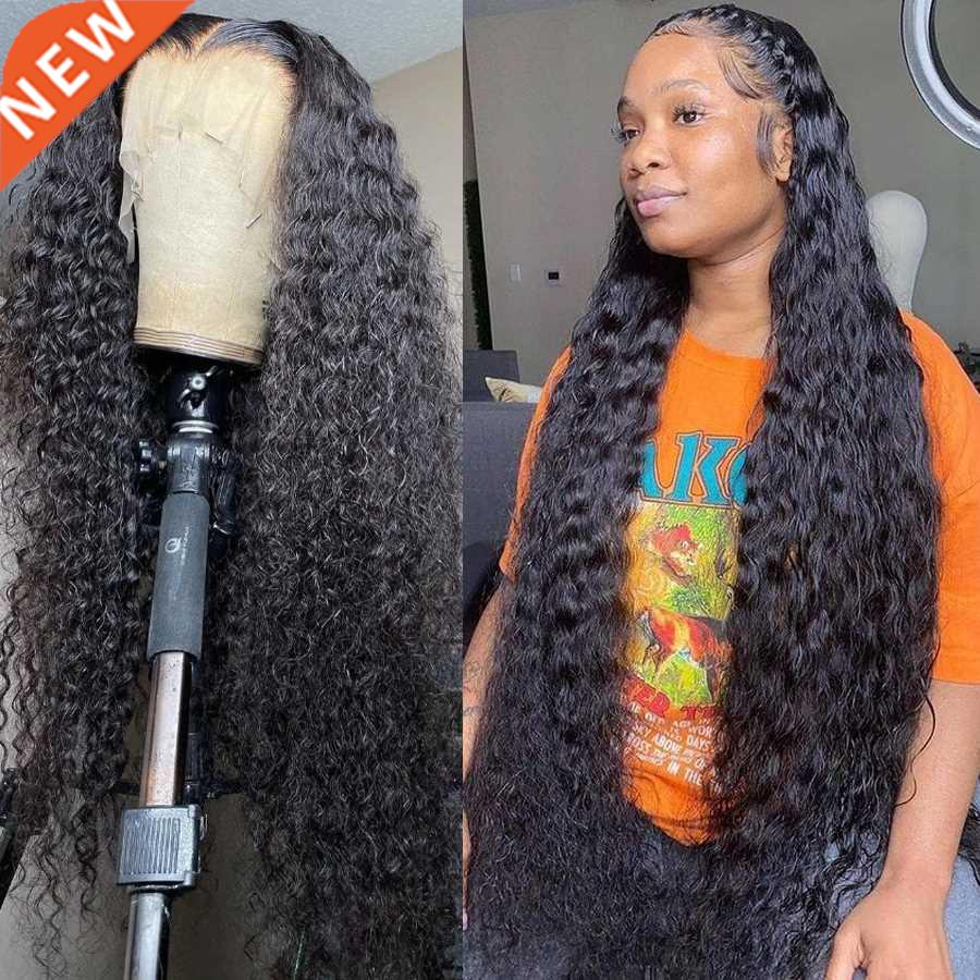 30 40 inch 360 13x6 Lace Frontal Human Hair Wigs Deep Wave W