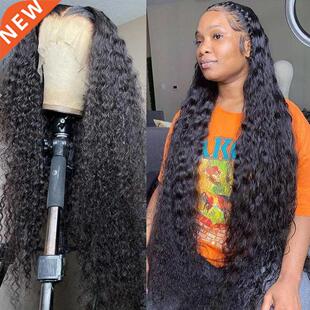 30 40 inch 360 13x6 Lace Frontal Human Hair Wigs Deep Wave W