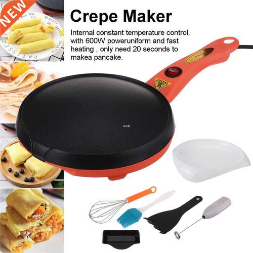 600W Non Stick Electric Crepe Maker Baking Pancake Pan Fryin