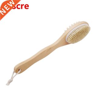 Popular Sided Natural Bristles Body Brush Scrubber Long Hand