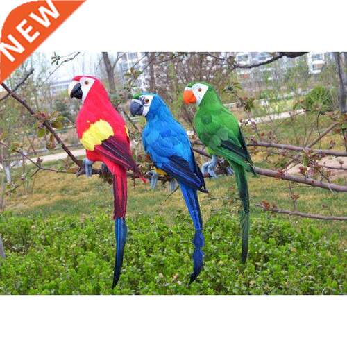 Realistic Parrot Bird Feathered Bird Sculpture Lawn Decors