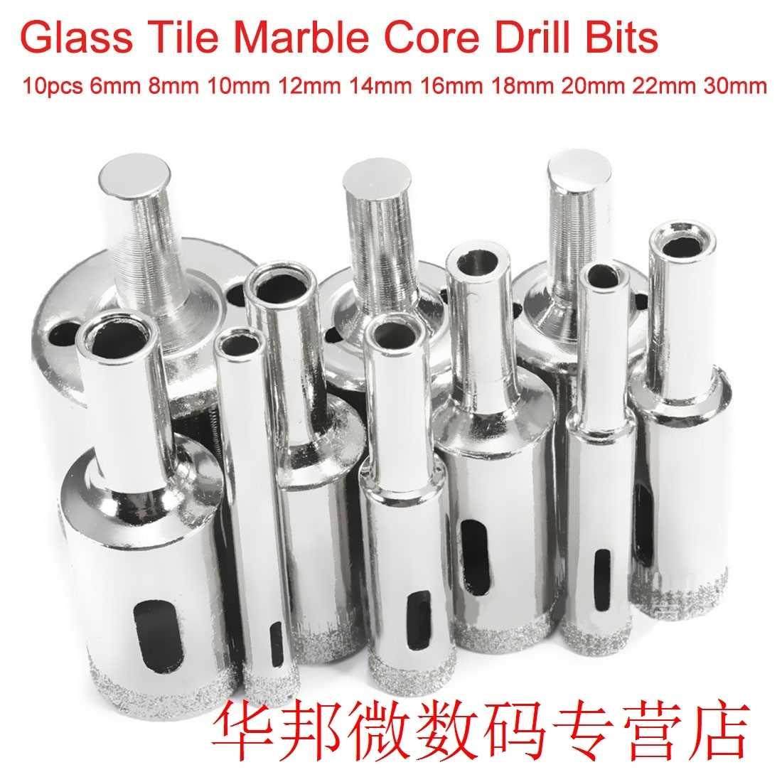 6-30mm 10pcs Hole Saw Set Tools Ceramic Tile Glass Hole Cutt