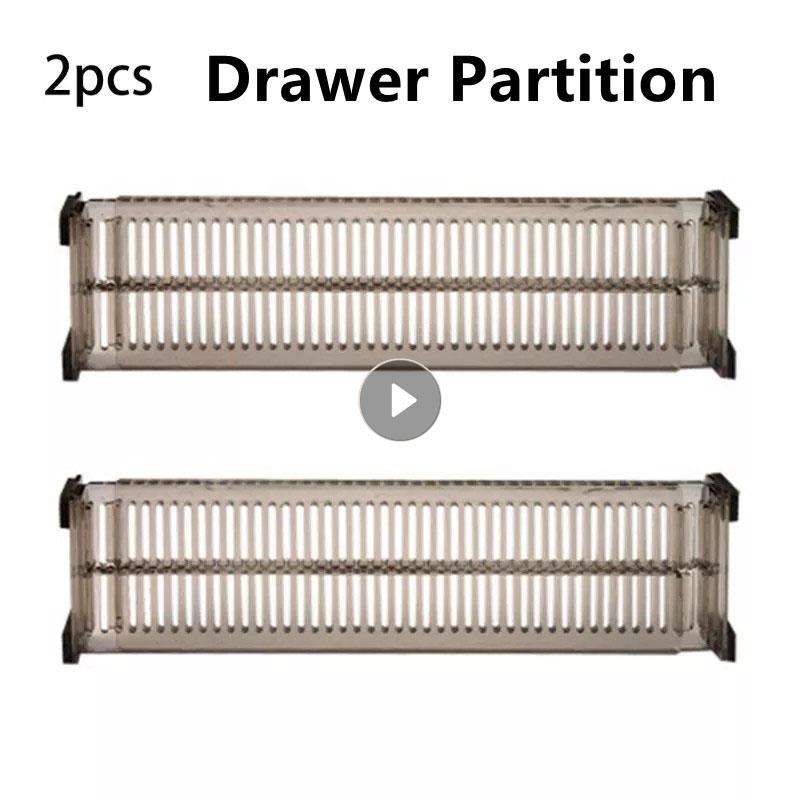 2pcs Drawer Organizer Divider Adjustable Household Storage