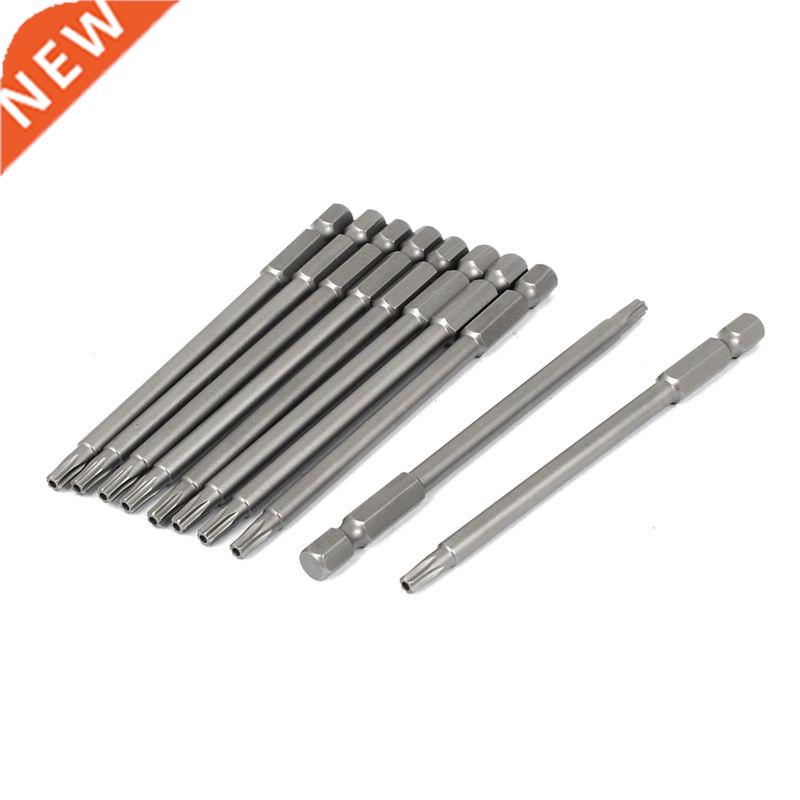 10pcs 100mm Length 1/4 inch Hex Shank T20 Torx Security Scre