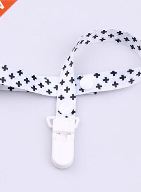 1Pcs Black Baby Pacifier Clip Chain Sos Ribbon Funny So