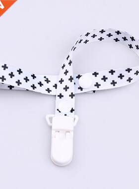 1Pcs Black Baby Pacifier Clip Chain Sos Ribbon Funny So