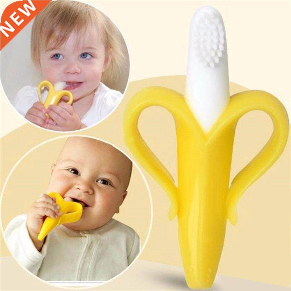 baby teether toys toddle safe bpa free banana teething ring