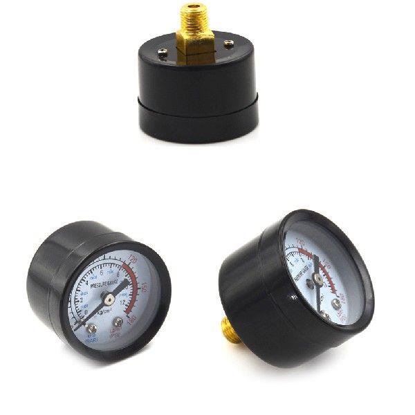Bar Air Pressure Gauge 10mm 1/4 BSP Thread 0-180 PSI 0-12