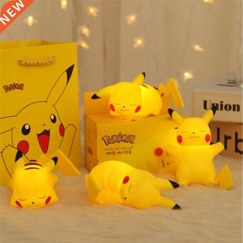 Original Pokemon Cute Pikachu Cartoon Soft Light Bedroom Bed