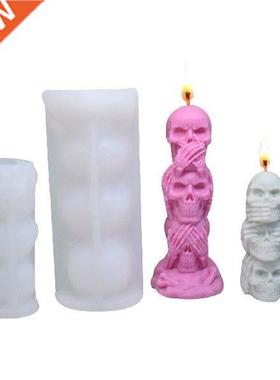 3D Skull Shape Candle Mould  Stacked Skull Candle Making